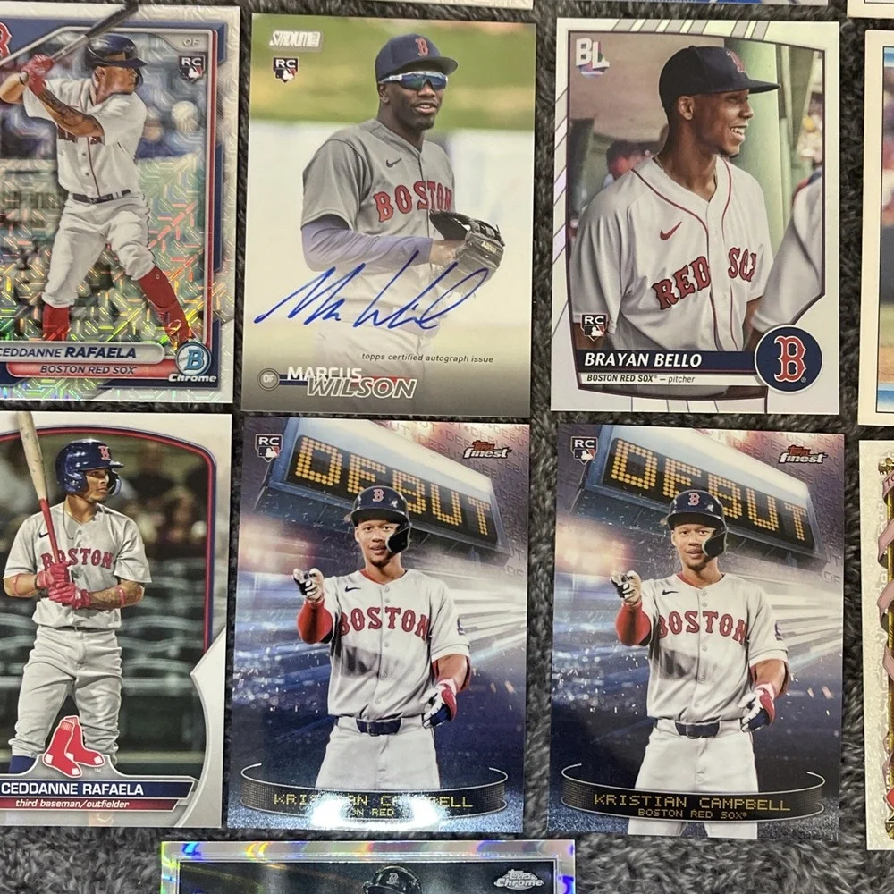 Boston Red Sox Baseball 21 Card Lot - Auto, Rookies,‎ Base, Insert, Parallel